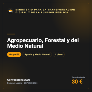 Agropecuario, Forestal y del Medio Natural E2 · Función Pública