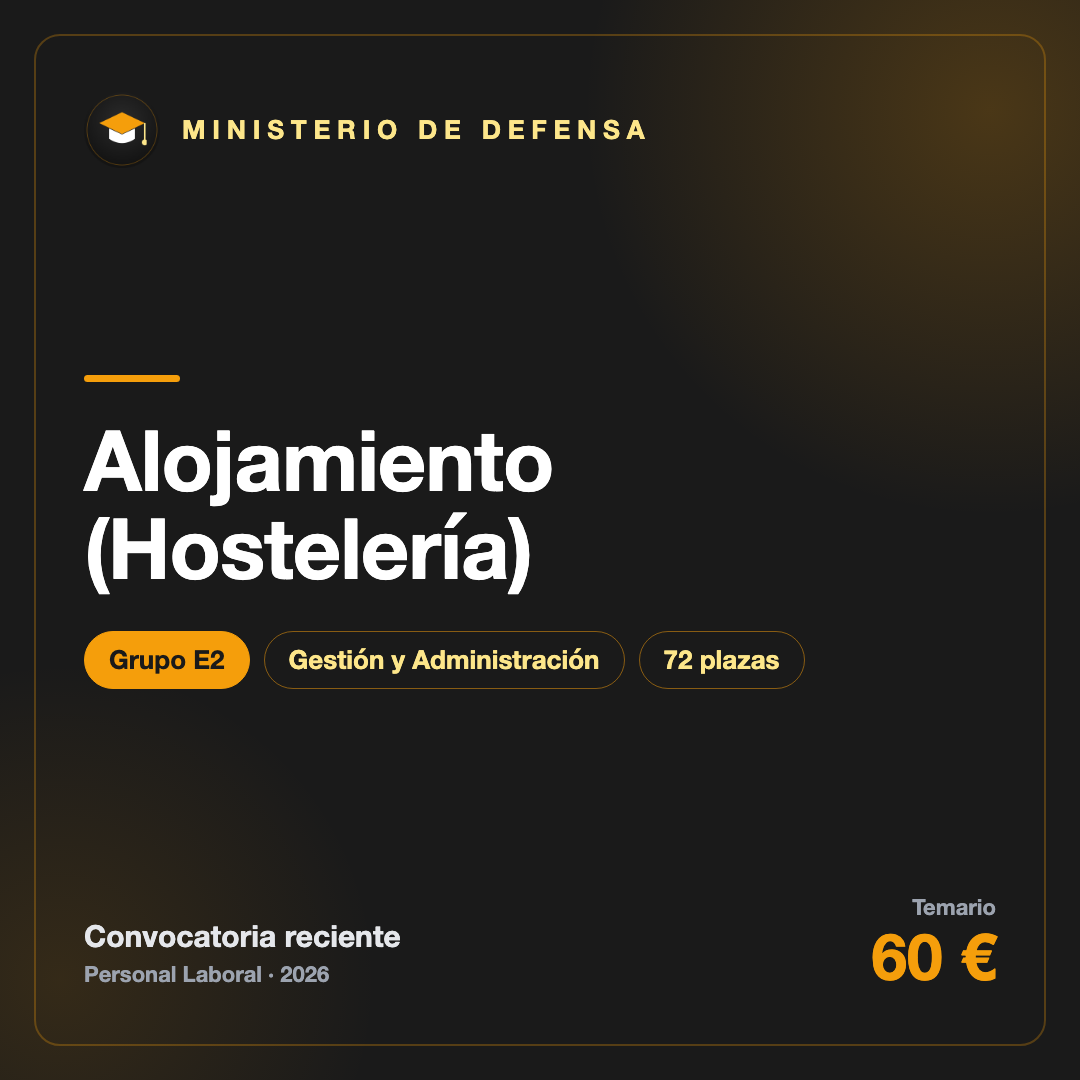 Alojamiento (Hostelería) E2 · Defensa