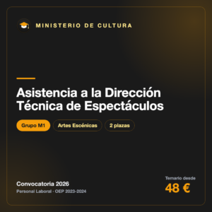 Asistencia a la Dirección Técnica de Espectáculos M1 · Cultura