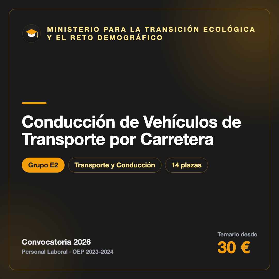 Conducción de Vehículos de Transporte por Carretera E2 · Transición Ecológica