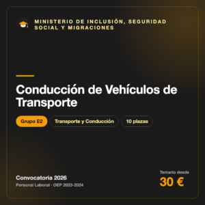 Conducción de Vehículos de Transporte E2 · Inclusión