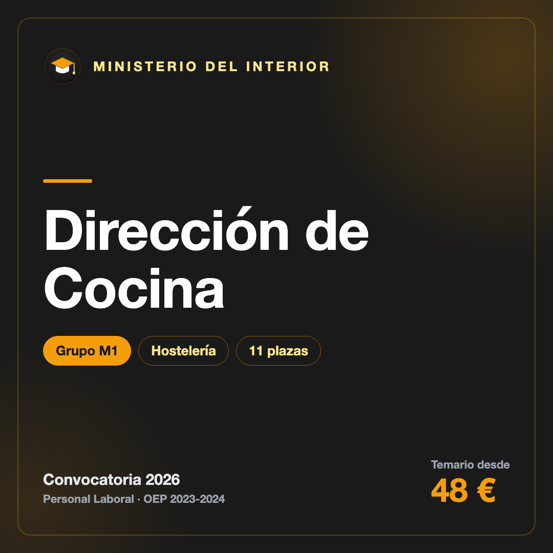 Dirección de Cocina M1 · Interior (Instituciones Penitenciarias)