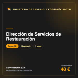 Dirección de Servicios de Restauración M1 · Trabajo