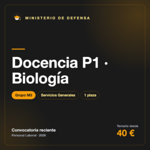 Temario Docencia P1 · Biología M3 · Defensa