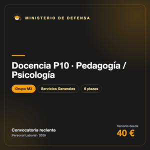 Temario Docencia P10 · Pedagogía / Psicología M3 · Defensa