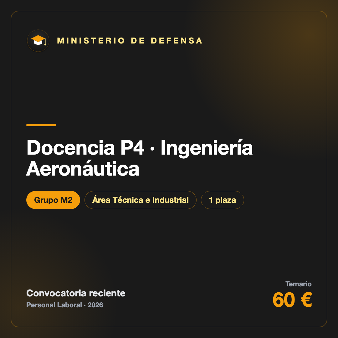 Temario Docencia P4 · Ingeniería Aeronáutica M2 · Defensa