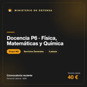 Temario Docencia P6 · Física, Matemáticas y Química M3 · Defensa