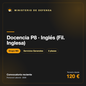 Docencia P8 · Inglés (Fil. Inglesa) M3 · Defensa