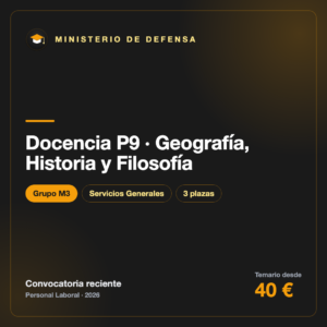 Temario Docencia P9 · Geografía, Historia y Filosofía M3 · Defensa