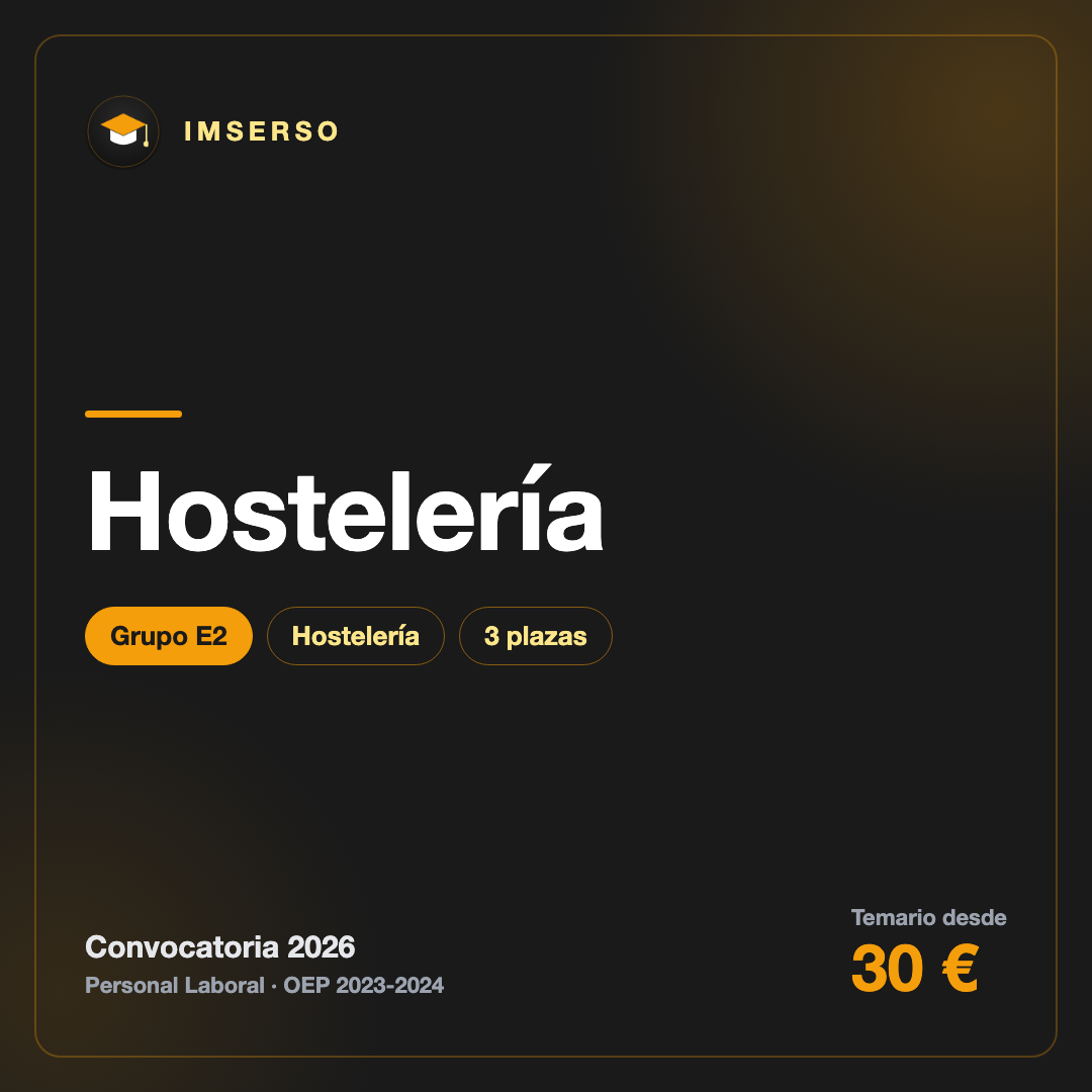 Hostelería E2 · IMSERSO