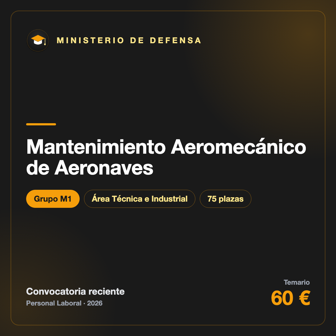 Temario Mantenimiento Aeromecánico de Aeronaves M1 · Defensa