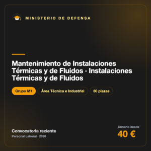 Temario Mantenimiento de Instalaciones Térmicas y de Fluidos · Instalaciones Térmicas y de Fluidos M1 · Defensa