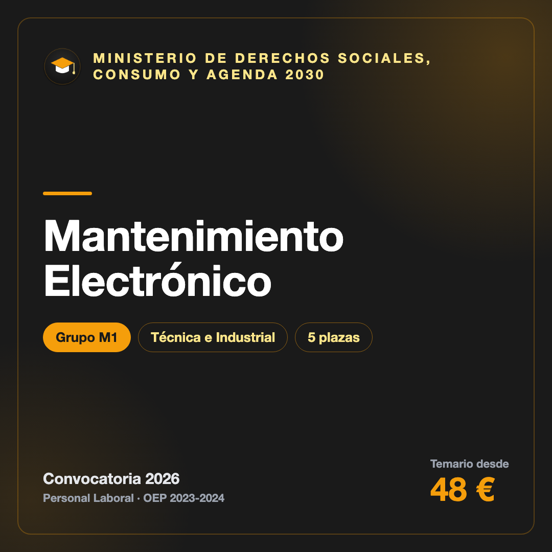 Mantenimiento Electrónico M1 · Derechos Sociales