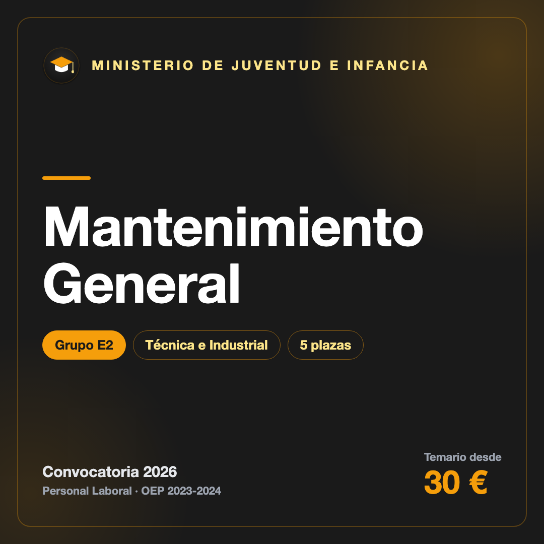 Mantenimiento General E2 · Juventud