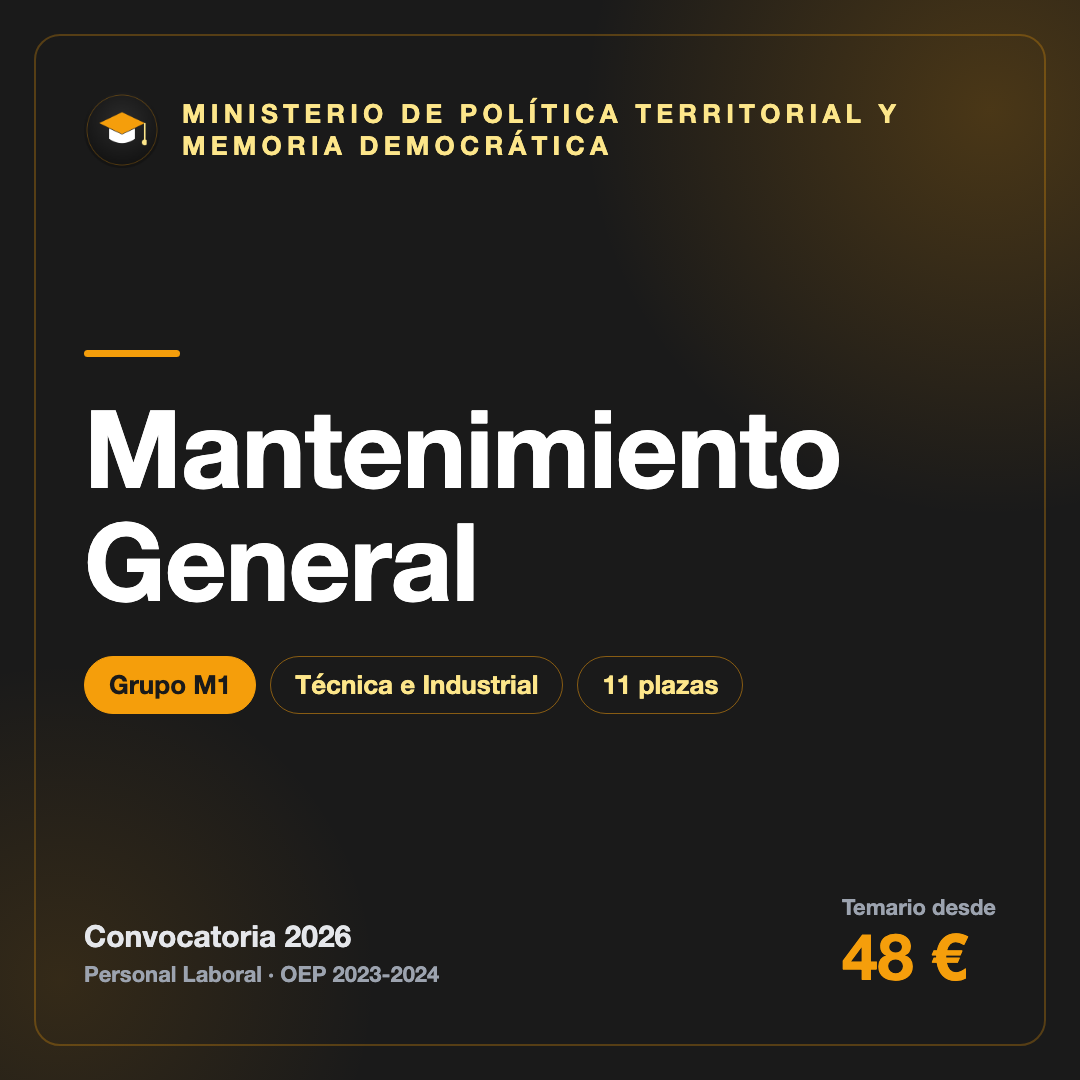Mantenimiento General M1 · Política Territorial