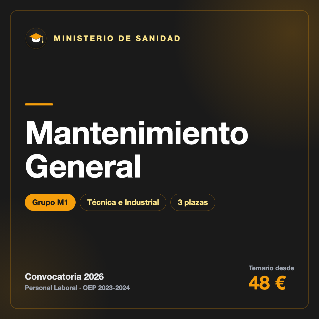 Mantenimiento General M1 · Sanidad