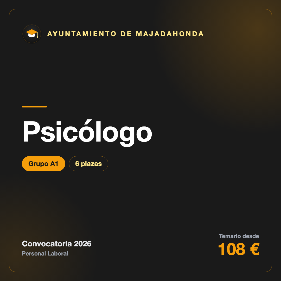 Psicólogo A1 · Majadahonda
