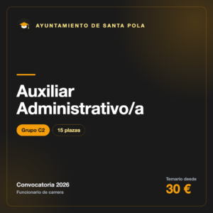 Auxiliar Administrativo/a C2 · Santa Pola