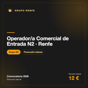 Operador/a Comercial de Entrada N2 · Renfe
