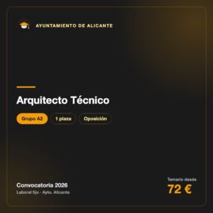 Arquitecto/a Técnico/a A2 · Ayuntamiento de Alicante