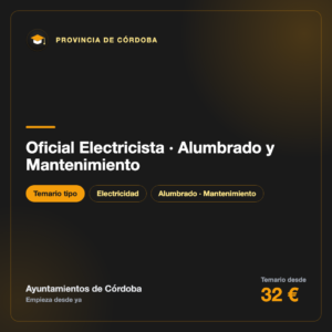 Oficial Electricista (Alumbrado y Mantenimiento) · Provincia de Córdoba