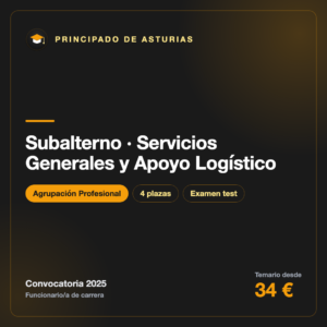 Oposición Subalterno (Servicios Generales y Apoyo Logístico) · Principado de Asturias