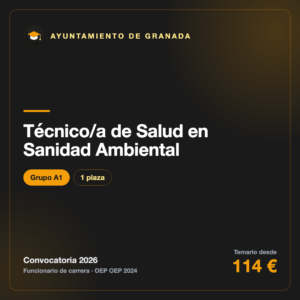 Técnico/a de Salud en Sanidad Ambiental A1 · Granada
