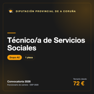 Técnico/a de Servicios Sociales A2 · Diputación de A Coruña