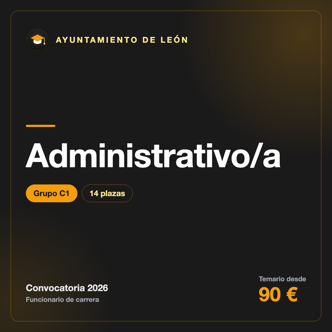 Administrativo/a C1 · Ayuntamiento de León