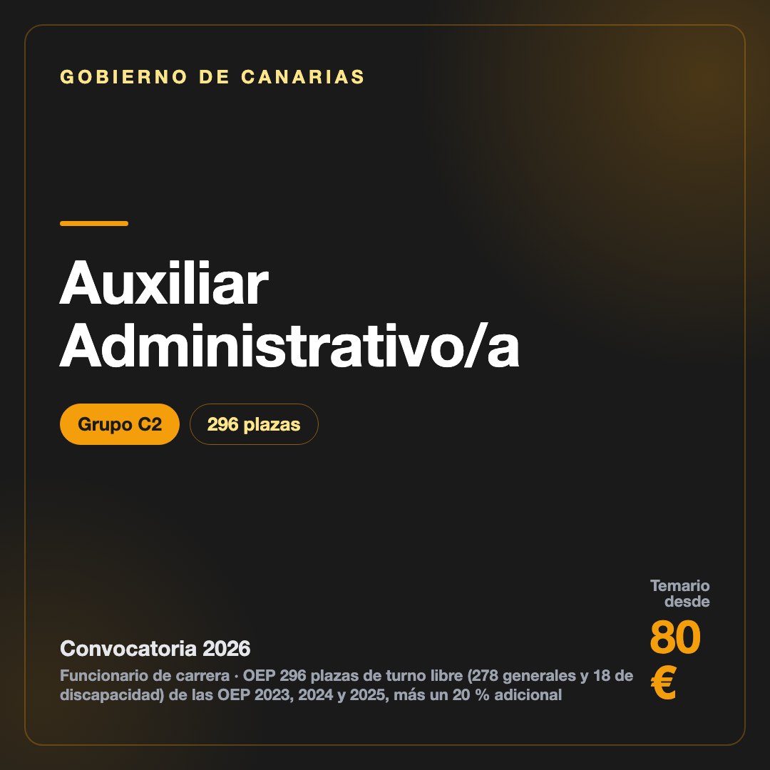 Auxiliar Administrativo/a C2 · Gobierno de Canarias