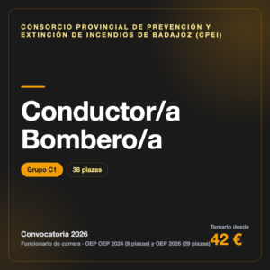 Conductor/a Bombero/a C1 · CPEI Badajoz