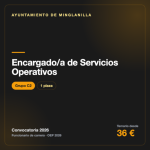 Encargado/a de Servicios Operativos C2 · Ayuntamiento de Minglanilla