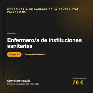 Enfermero/a de instituciones sanitarias A2 · Conselleria de Sanidad · Generalitat Valenciana