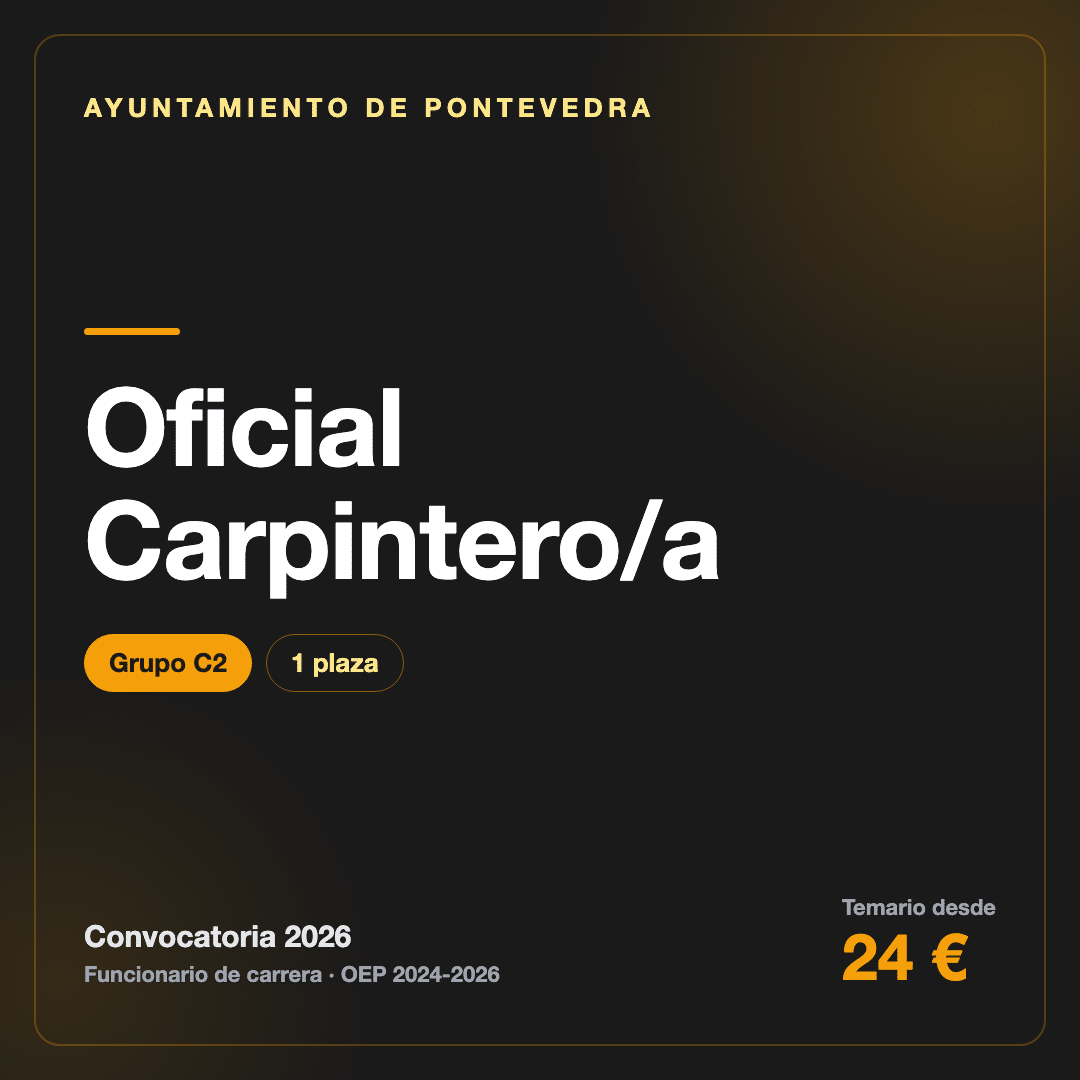 Oficial Carpintero/a C2 · Ayuntamiento de Pontevedra