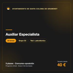 Auxiliar Especialista C2 · Ayuntamiento de Santa Coloma de Gramenet