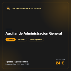 Auxiliar de Administración General C2 · Diputación Provincial de Lugo