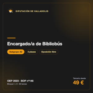 Encargado/a de Bibliobús A2 · Diputación de Valladolid