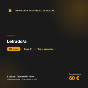 Letrado/a A1 · Diputación Provincial de Huelva