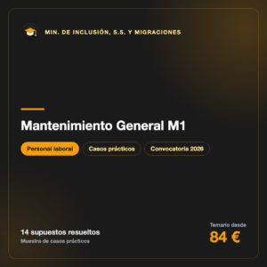 Mantenimiento General M1 · Inclusión, Seguridad Social y Migraciones