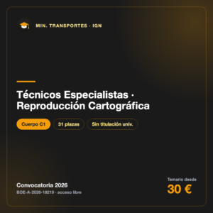 Técnicos Especialistas en Reproducción Cartográfica · Ministerio de Transportes