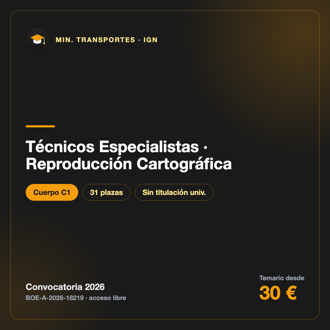 Técnicos Especialistas en Reproducción Cartográfica · Ministerio de Transportes