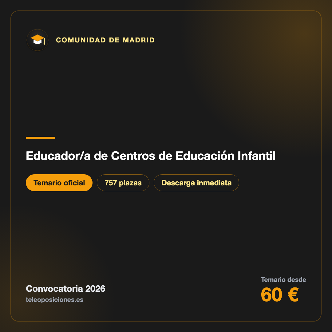 Educador/a de Centros de Educación Infantil · Comunidad de Madrid