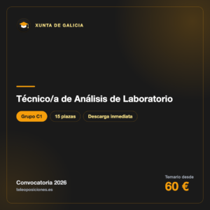 Técnico/a de Análisis de Laboratorio C1 · Xunta de Galicia