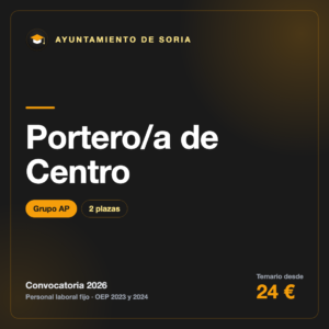 Portero/a de Centro AP · Ayuntamiento de Soria
