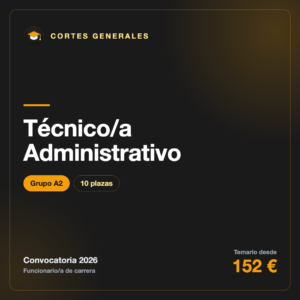 Técnico/a Administrativo A2 · Cortes Generales