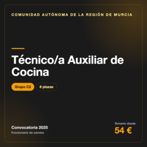 Técnico/a Auxiliar de Cocina C2 · Región de Murcia