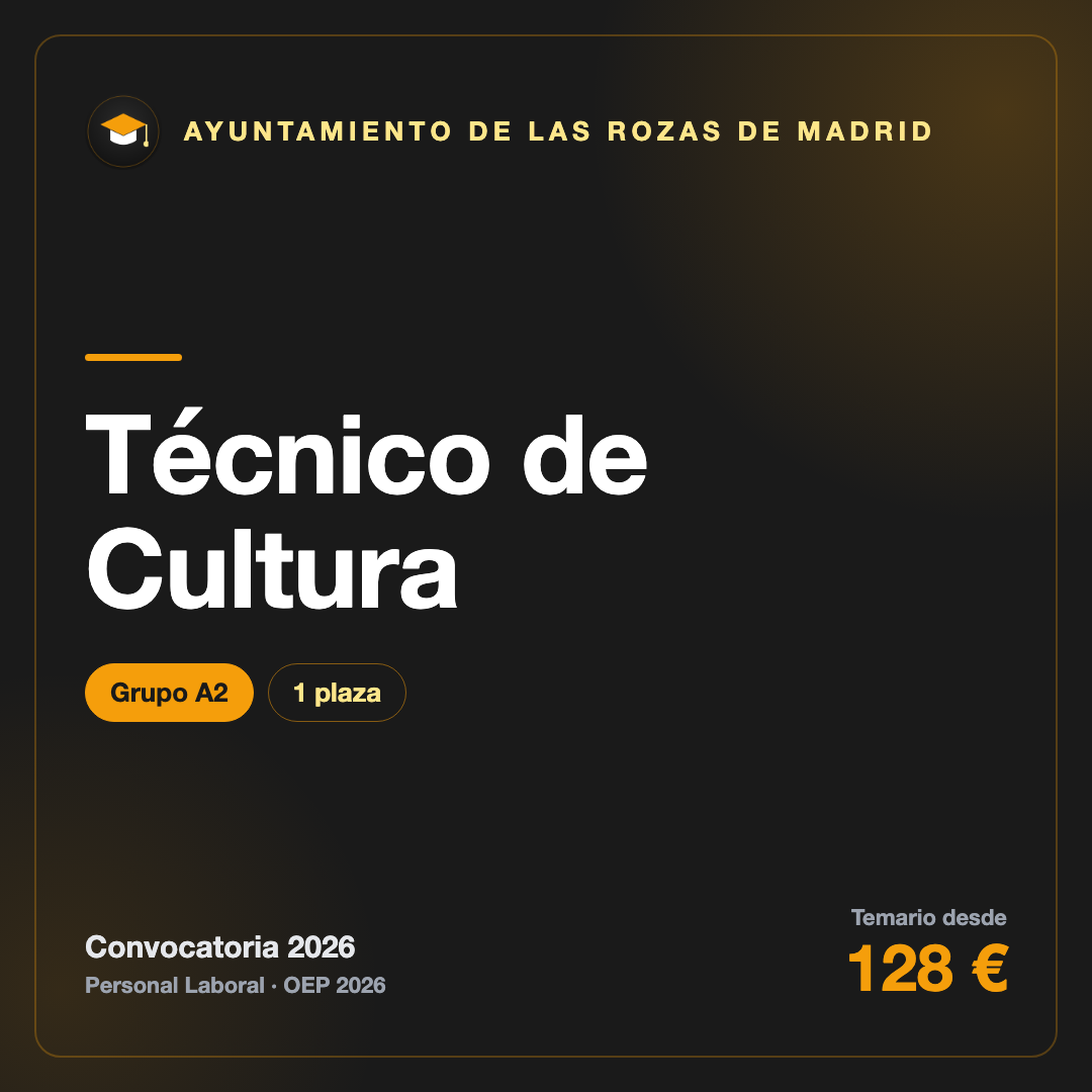 Técnico de Cultura A2 · Las Rozas de Madrid