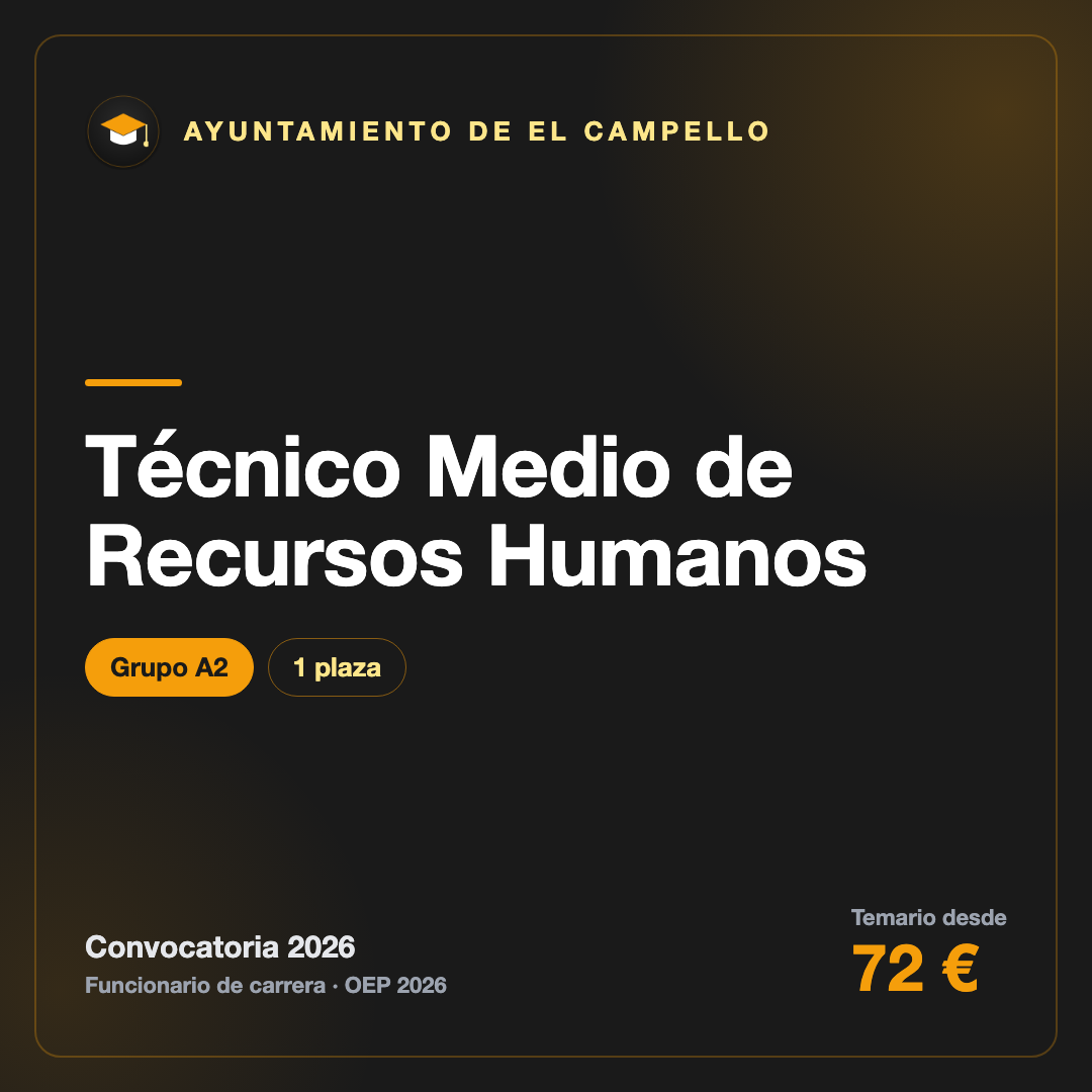 Técnico Medio de Recursos Humanos A2 · El Campello