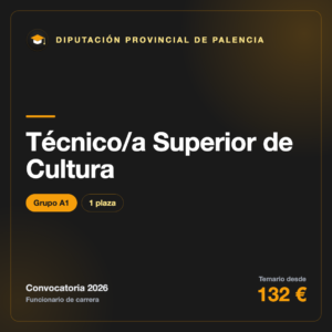 Técnico/a Superior de Cultura A1 · Diputación de Palencia