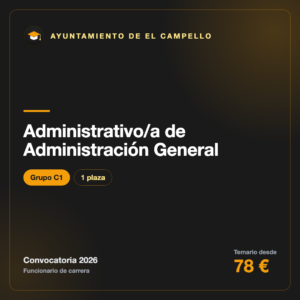 Administrativo/a de Administración General C1 · Ayuntamiento de El Campello